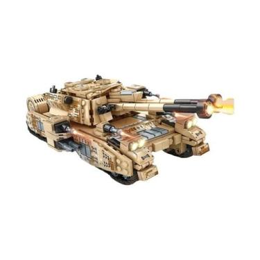 Imagem de Conjunto De Blocos De Montar Militares De Tanques Da 2ª Guerra Mundial