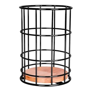 Imagem de Porta Talher Madeira Aramado bambu Elegante Organizador Colher Faca Garfo