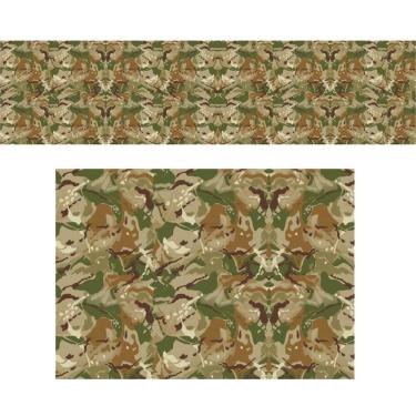 Imagem de Adesivo Camuflado Motivo Textura Militar Verde Marrom 200X50