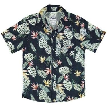 Imagem de Camisa Juvenil Look Jeans Floral Marinho - 10 - MARINHO-Masculino