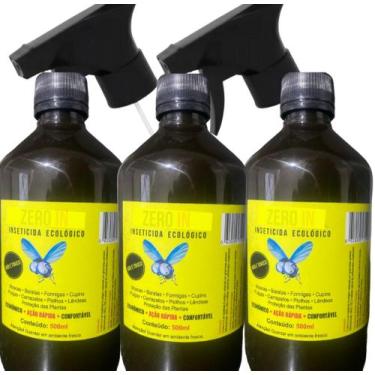 Imagem de ZeroIn Inseticida Refil de 500ml (3unidades+ 2borrifadores)
