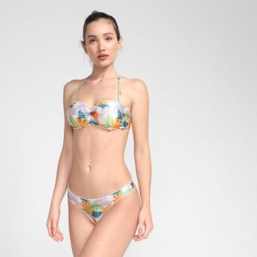 Imagem de Conjunto Biquini Sem Alça Com Bojo Phra Yai Ingrid, Bege, GG
