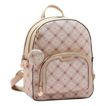 Imagem de Mochila Feminina Chenson Monograma 8485372 Com 2 Compartimentos Bolso 