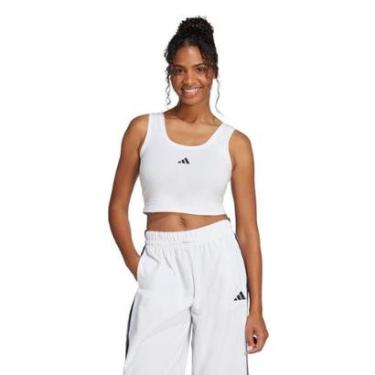 Imagem de Regata Adidas de Algodão com Logo Pequeno Essentials Lifestyle Feminina-Feminino