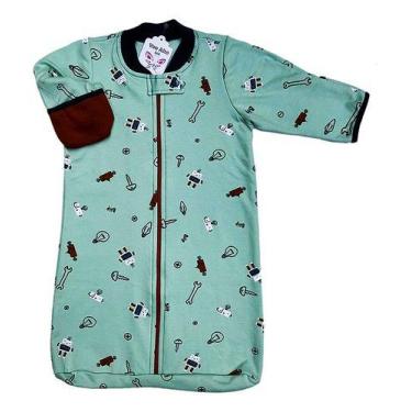 Imagem de Saco De Dormir Para Bebês Em Moletim Flanelado - - VOO ALTOS, Verde, P