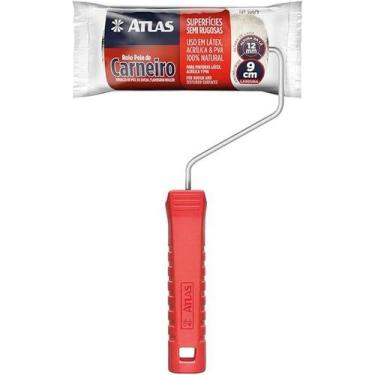 Imagem de Rolo de Pintura Pele de Carneiro 9cm Atlas, Acabamento Profissional