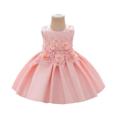 Imagem de Vestido De Festa Para Meninas Com Laço De Flor, Vestido De Casamento E