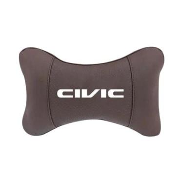 Imagem de Almofada De Pescoço E Apoio Lombar De Couro Para Assento De Carro, Par