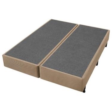 Imagem de Base Cama Box Casal Americanflex Bipartida 25x138x188cm Lisse, Bege, C