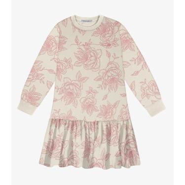 Imagem de Vestido Manga Longa Feminino Trick Nick Bege, 8, Bege