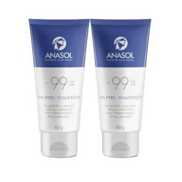Imagem de Kit 2x Protetor Solar Facial Anasol Fps99 Toque Seco 60G