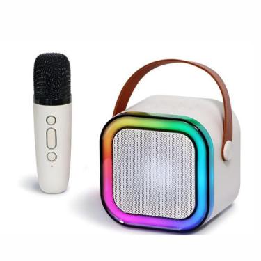 Imagem de Mini Karaokê Bluetooth 1 Microfones Led Portátil Festa Usb