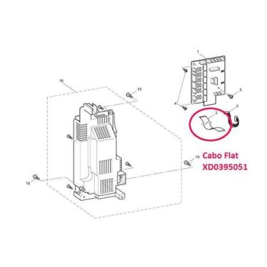 Imagem de Cabo Flat para Máquinas de Bordar Brother - XD0395051