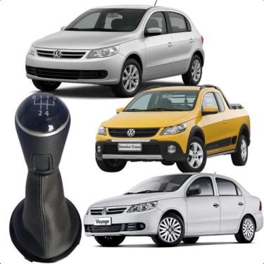 Imagem de Manopla + Coifa Cambio Marcha Gol Saveiro Voyage G5 G6 Preta - RLS