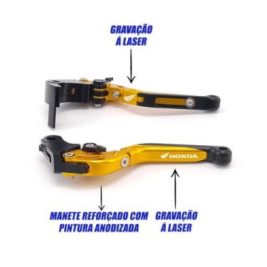 Imagem de Manete Esportivo Extensivel Transalp 700 11 12 13 14 Honda - Sem marca