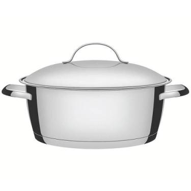 Imagem de Caçarola Rasa Tramontina Allegra Em Aço Inox Com Fundo Triplo 24 Cm 4,