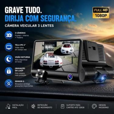 Imagem de Câmera Automotiva Com Sensor G Para Segurança Em Viagens E Uso Diário 