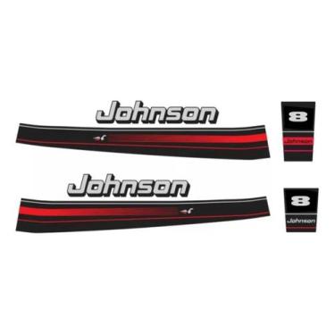 Imagem de Kit Adesivos Compatível Motor de Popa Johnson 8HP - SPTS