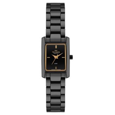 Imagem de Relógio Technos   y0xz/p Retangular Cerâmica Black-Feminino