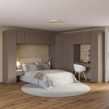 Imagem de Guarda-roupa Modulado de Canto Obliquo 11 Peças com 12 Portas Orion Ca