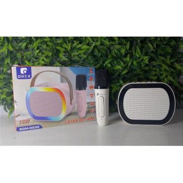 Imagem de Caixa de som bluetooth karaoke com microfone onex som-0232 15w