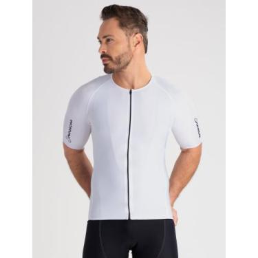 Imagem de Camisa Ciclismo Masculina Fit Pro Branca Savancini (4110), M
