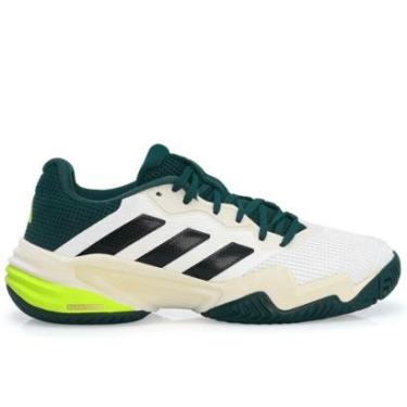 Imagem de Tênis Adidas Barricade 13 All Court Branco Preto e Verde-Masculino