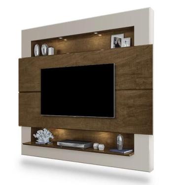 Imagem de Painel Home Suspenso Riviera para TV até 75 Malbec/Off White - Móveis 