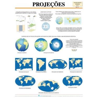 Imagem de Mapa Projeções - COM SUPORTE - Bia Mapas