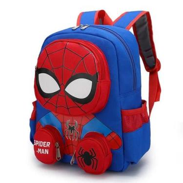 Imagem de Mochila Infantil Spiderman Criança Prezinho Escola Desenho do tecido A