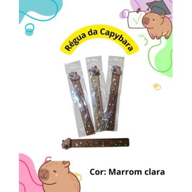 Imagem de Régua de acrílico da Capybara - 15 cm - RPC, Marrom claro