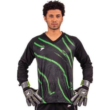 Imagem de Camisa Poker Goleiro Manga Longa Sublimada Celeno Masculina, P