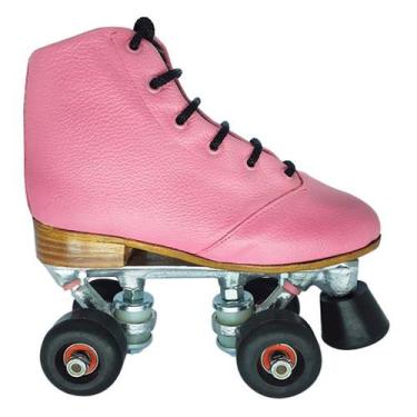 Imagem de Patins Quad 4 Rodas Infantil Rosa e Roda Preta - Patins.com.br, 33