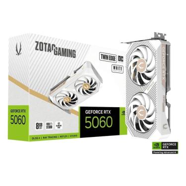 Imagem de Placa de Vídeo Geforce RTX 5060 Twin Edge OC White Edition ZT-B50600Q-10M para Jogos Zotac