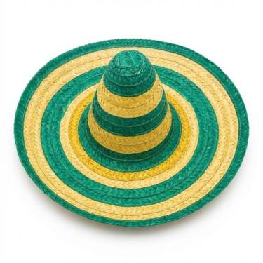Imagem de 12UN Chapéu Mexicano Palha Brasil Verde Amarelo Copa 2026 - Senhor Pre