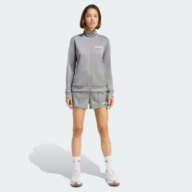 Imagem de Conjunto Adidas Linear TS Feminino Cinza, GG
