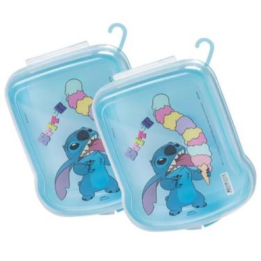 Imagem de Kit 2 Porta Lanche Sanduicheira Infantil Lancheira Escolar - - PLASUTI