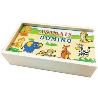 Imagem de Domino animais em madeira 28pcs unidade 3 - TOY MIX