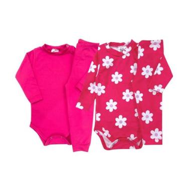 Imagem de Kit 2 Conjuntos Térmicos Bebê Body e Calça Liso e Estampado - G - Fofo