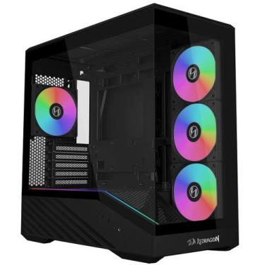 Imagem de Gabinete gamer lian li com 4 fans sem fonte lian li redragon v100r min