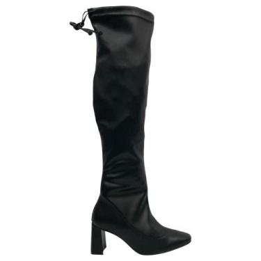 Imagem de Bota Over Cano Longo Beira Rio Feminina Preta 9092102, Preto, 35