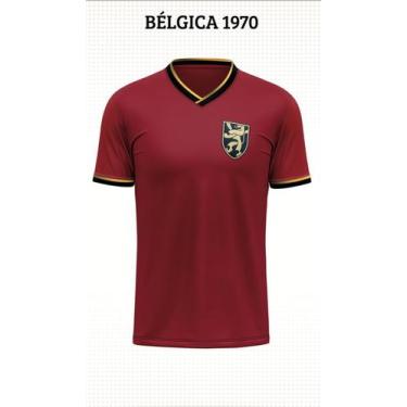 Imagem de Camisa Belgica1970 Paul Van Himst Time Seleção Mundial Licenciada Fute