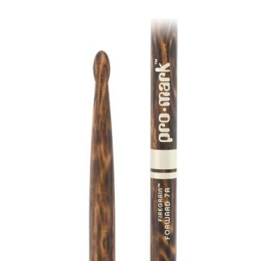 Imagem de Baqueta Promark Firegrain TX7AW-FG 7A Hickory Ponta Madeira Queimada