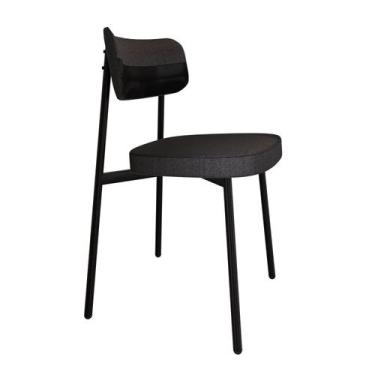 Imagem de Cadeira Alloa Fixa com 4 Pés 500 x 447 x 838 mm com 1 Unidade Preto/Ep