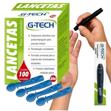 Imagem de Caneta Lancetadora G Tech + 100 Lancetas