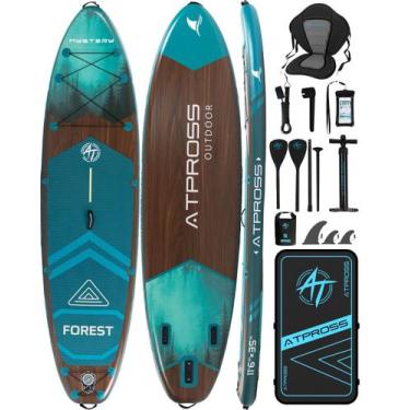 Imagem de Prancha de stand up paddle inflável ATPROSS 350 x 89 cm, capacidade de