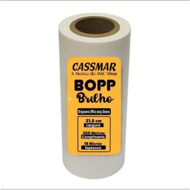 Imagem de Bopp Bobina Brilho Para Laminação A4 21,5cmx250m Cassmar 01un