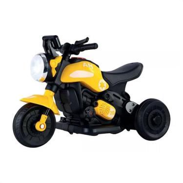 Imagem de Mini Moto Elétrica Infantil Daily Amarela 6V com Sons Unitoys