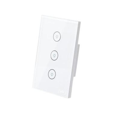 Imagem de Interruptor Inteligente Wifi Com 3 Botão Touch Alexa google - Vtv