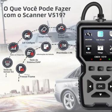 Imagem de Testador De Diagnóstico De Falhas Automotivas Portátil V519, Scanner O